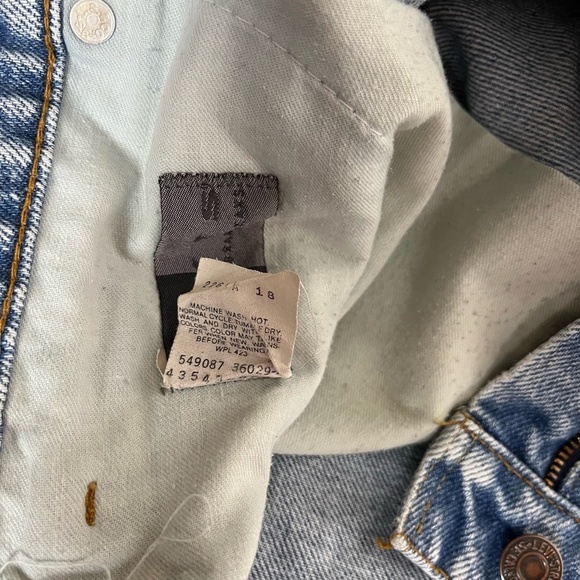 LEVI'S Stone Wash Vintage Brown Leather Tab Made in USA Men's Blue Jeans 38x30 - Picture 12 of 16